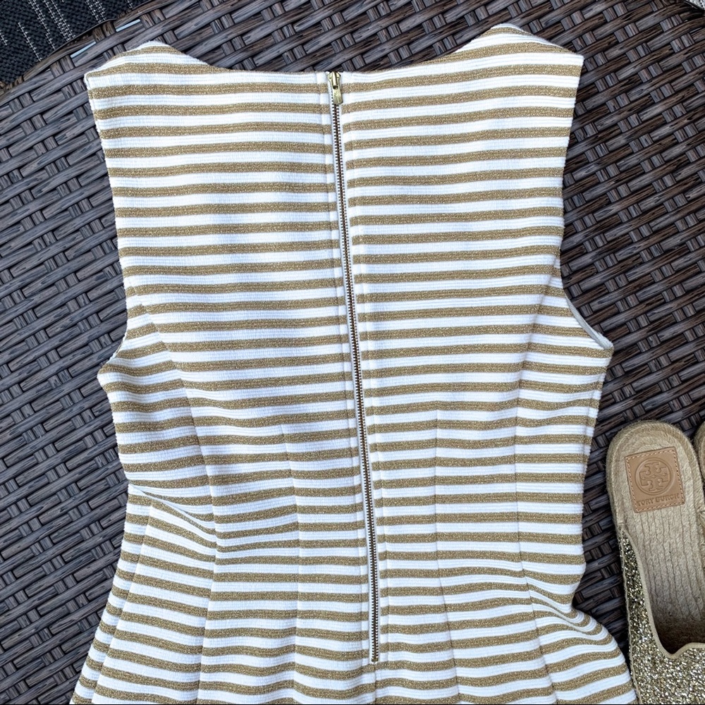 Lilly Pulitzer Brielle Metallic Gold Striped Dress - Picture 3 of 8